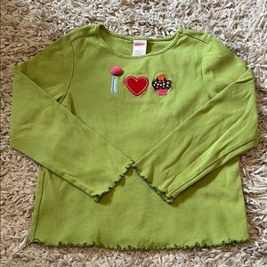 2007 Gymboree “Cupcake Cutie” I Love Cupcakes Long Sleeve Top, Size 6